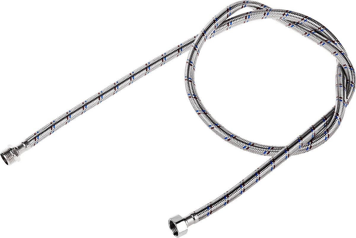 ЗУБР 1/2″, 1.5 м, гайка-штуцер, гибкая подводка для воды (51005-G/S-150)