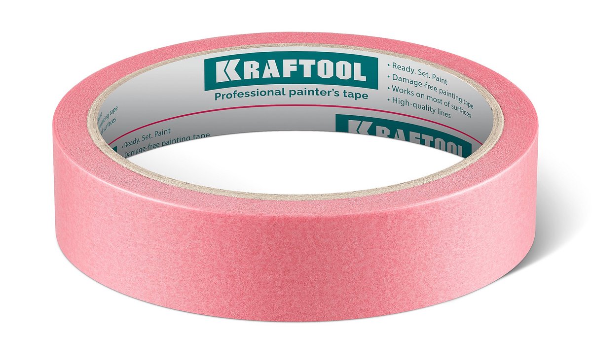 KRAFTOOL #200 Delicate 25 мм х 30 м, для деликатных и недавно окрашенных поверхностей, малярная лента (12102-25)