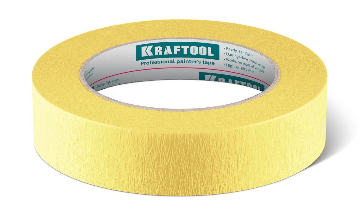 KRAFTOOL #500 Flex 25 мм х 30 м, для изогнутых линий, малярная лента (12105-25)
