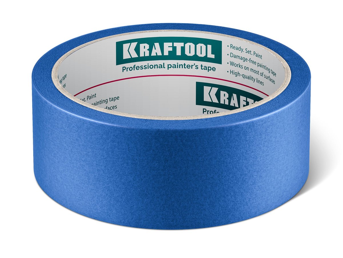 KRAFTOOL #100 Perfect 38 мм х 30 м, для гладких и шероховатых поверхностей, малярная лента (12101-38)