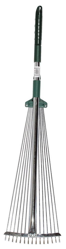 RACO R744, длина 790-1240 мм, ширина 175-550 мм, с телескопическим черенком, 15 зубцов, регулируемые веерные грабли (4231-53/744)