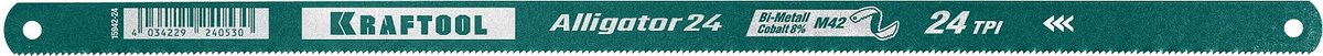 KRAFTOOL Alligator-24, 24 TPI, 300 мм, биметаллическое гибкое полотно по металлу (15942-24-1)