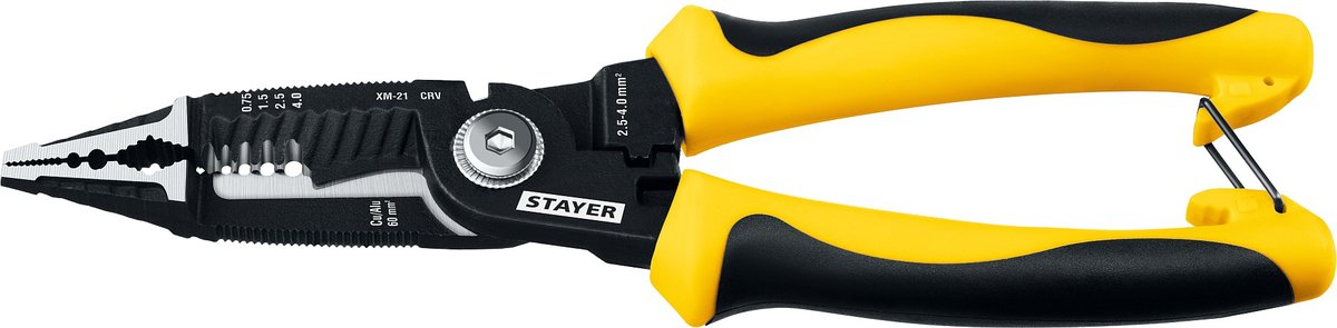 STAYER HERCULES XM-21, 4в1 электромонтажные клещи (23342-21)