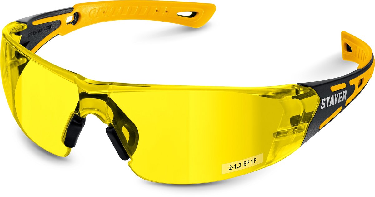 STAYER MX-9 жёлтые защитные очки, открытые, оптический класс 1 (110491)