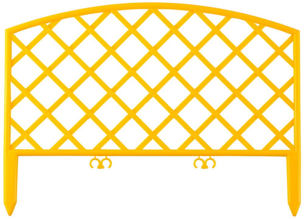 GRINDA Плетень, 24 х 320 см, желтый, 7 секций, декоративный забор (422207-Y)
