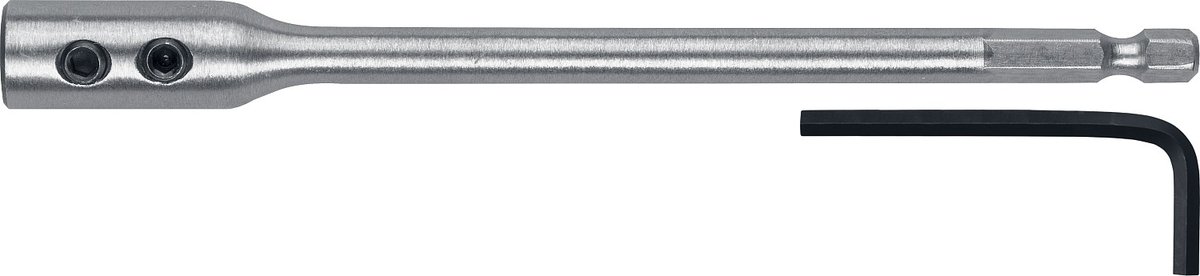 ЗУБР 150 мм, хвостовик HEX 1/4″, удлинитель с имбусовым ключом для перовых сверл (29507-150)