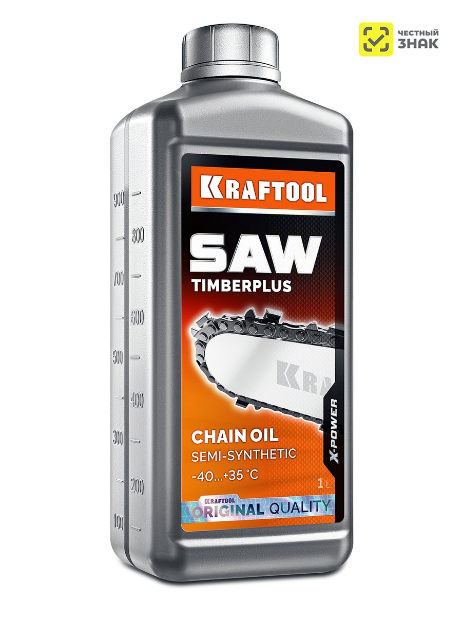 KRAFTOOL TimberPlus, 1 л, цепное полусинтетическое масло для бензо и электропил (41521-1)