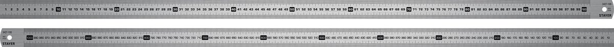 STAYER длина 1.0 м, нержавеющая линейка, Professional (3427-100)