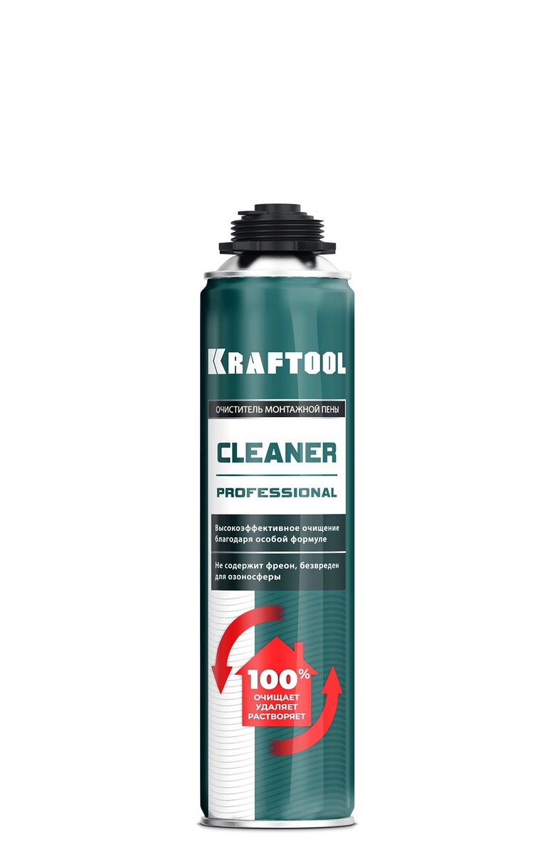 KRAFTOOL CLEANER, 500 мл, очиститель монтажной пены (41189)